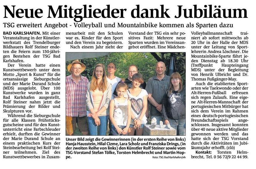 Neue Mitglieder durch Jubiläum